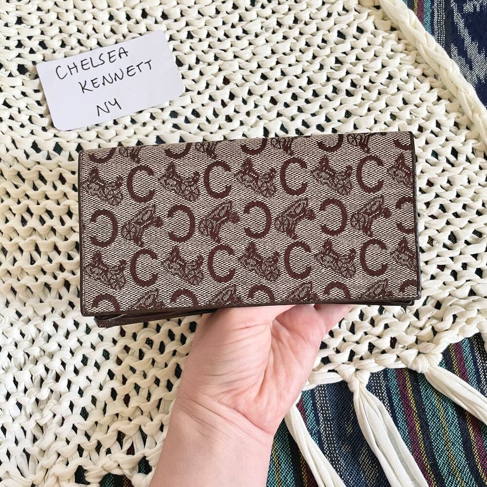 Celine Monogram Logo Macadam Vintage Bifold Wallet - Picture 1 of 12